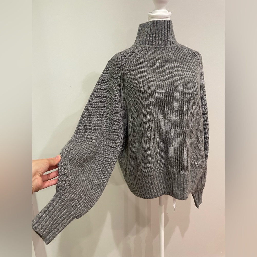 Bundle of 2 chunky knit sweaters.